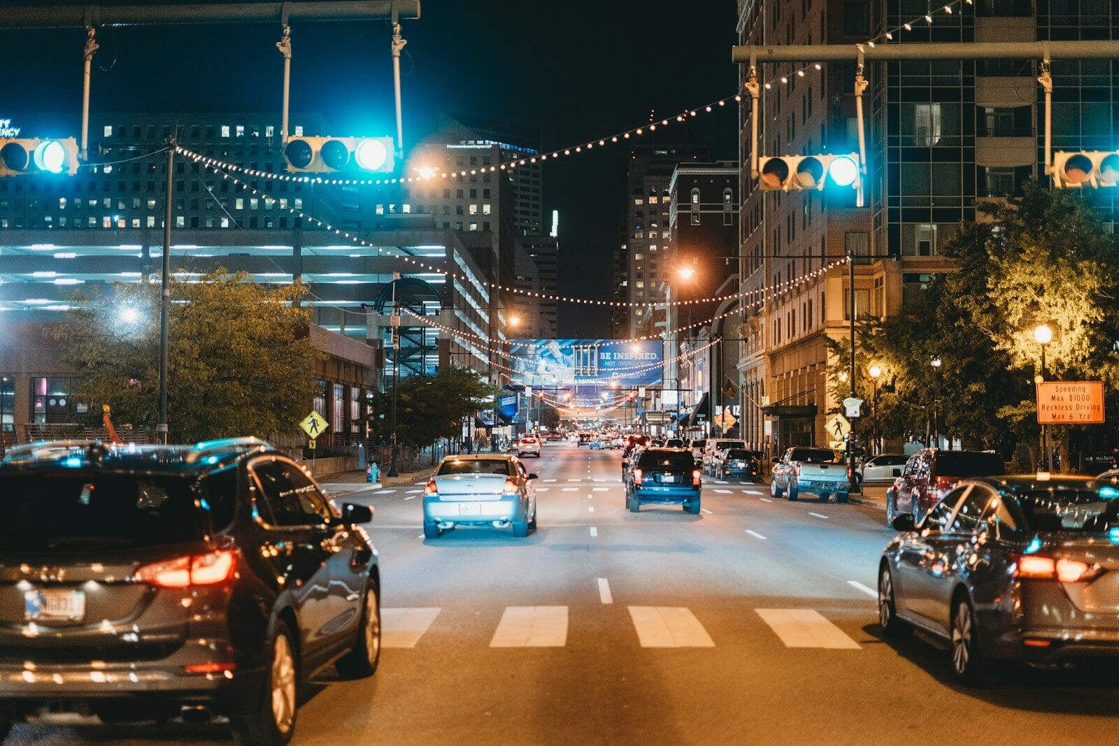a busy street with cars